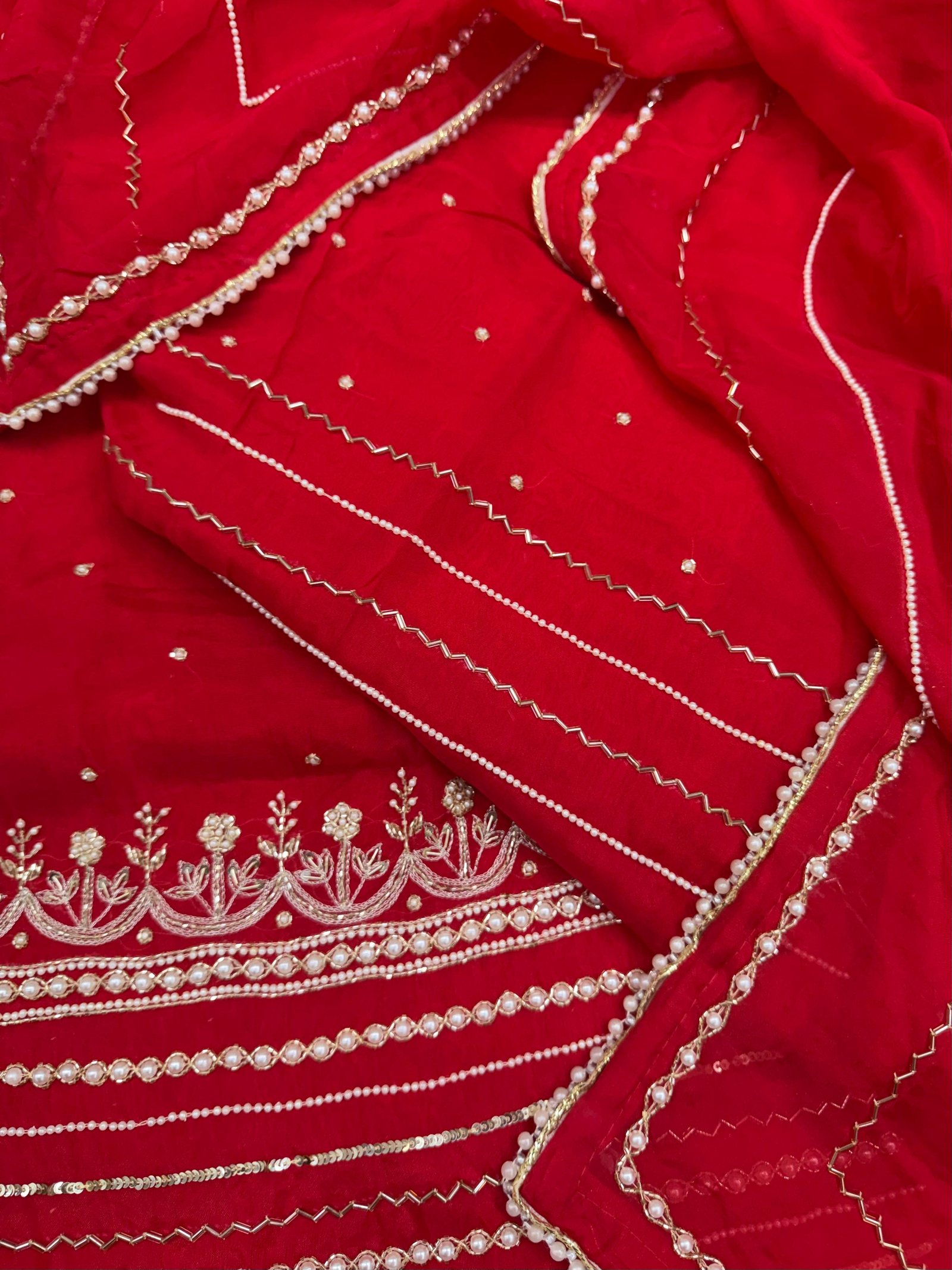 Organza Pearl Work Suit Dupatta (SD143-