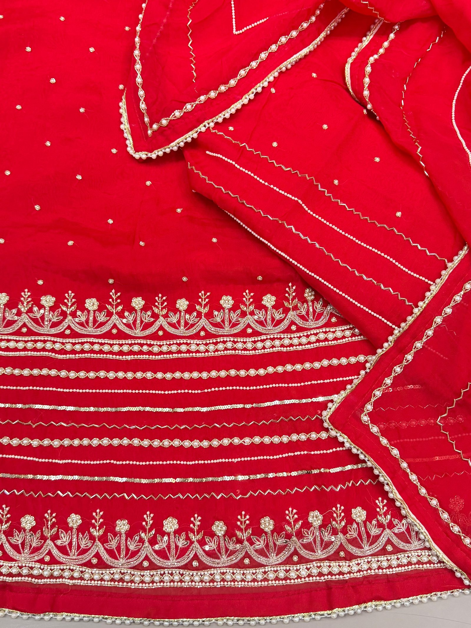 Organza Pearl Work Suit Dupatta (SD143-