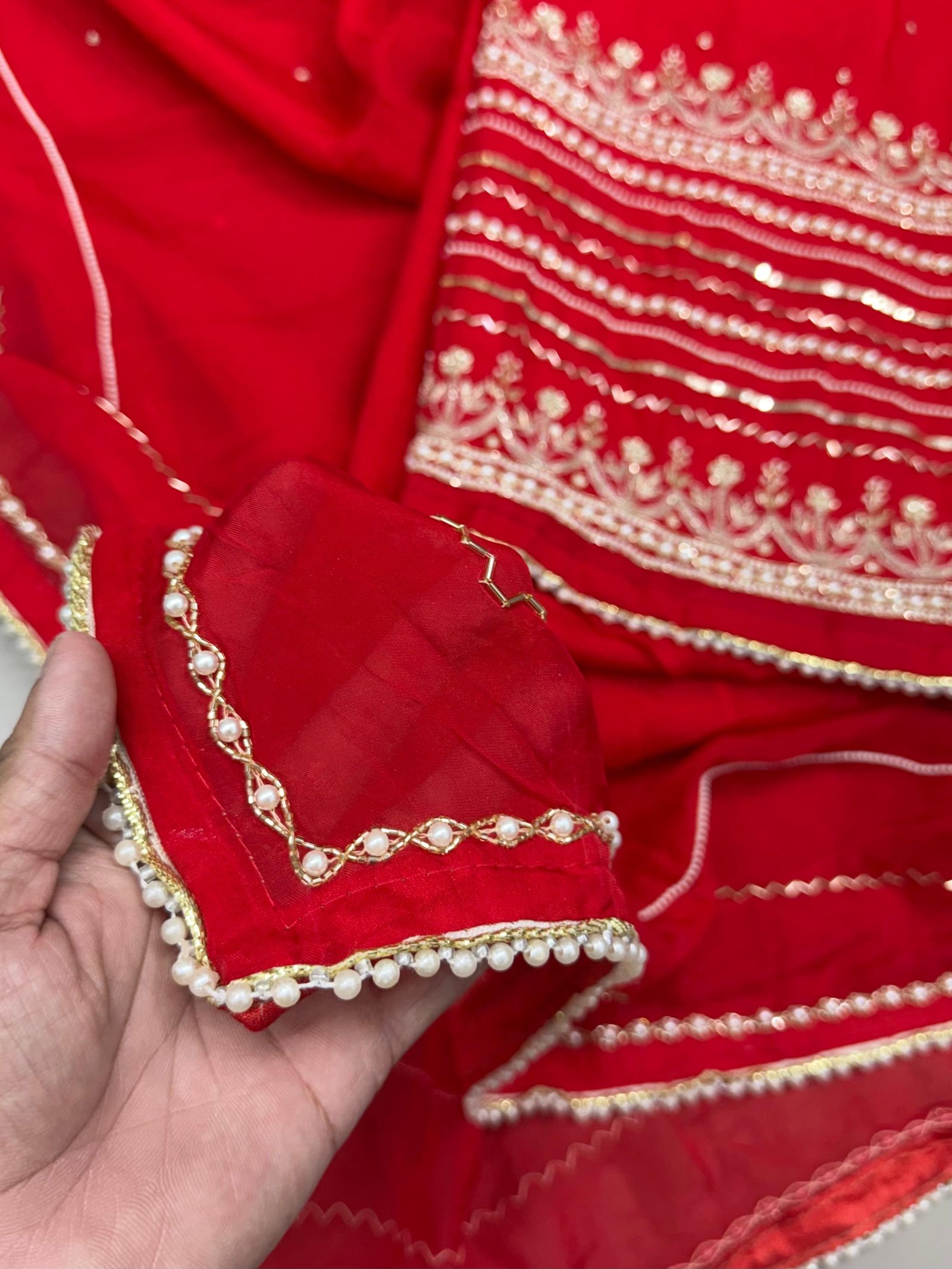 Organza Pearl Work Suit Dupatta (SD143-