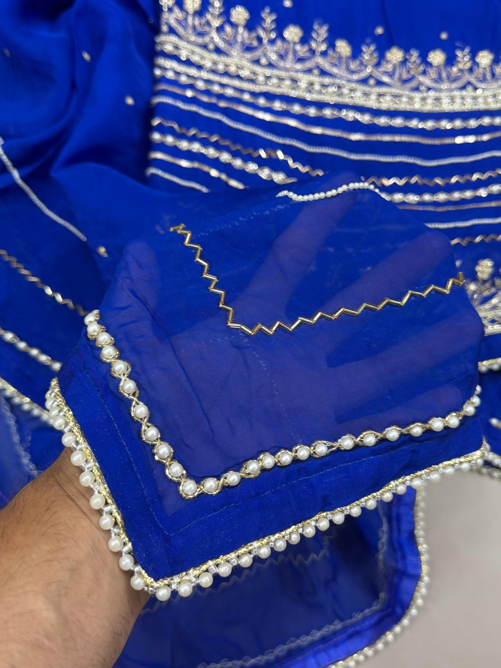 Organza Pearl Work Suit Dupatta (SD143-