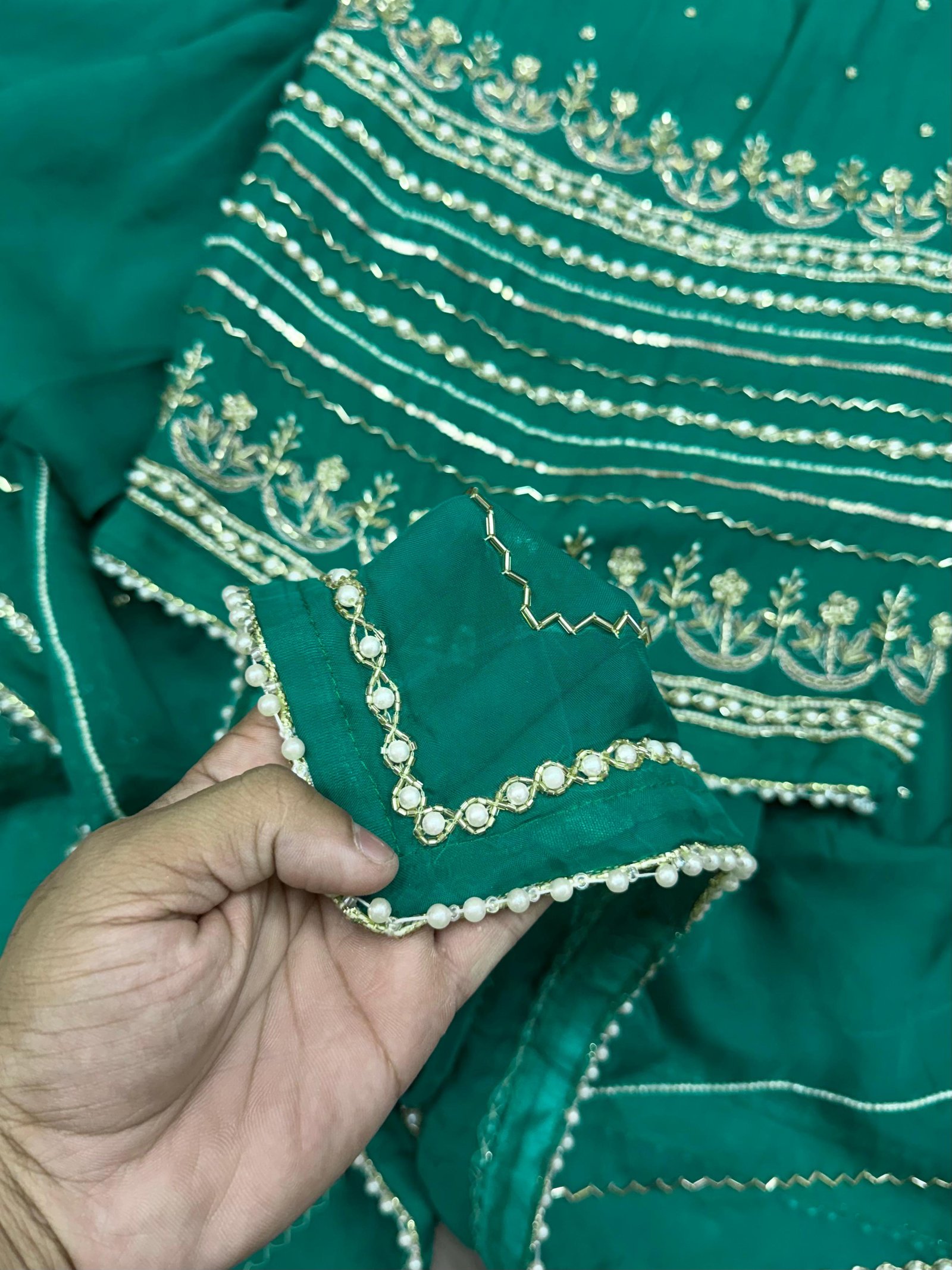 Organza Pearl Work Suit Dupatta (SD143-