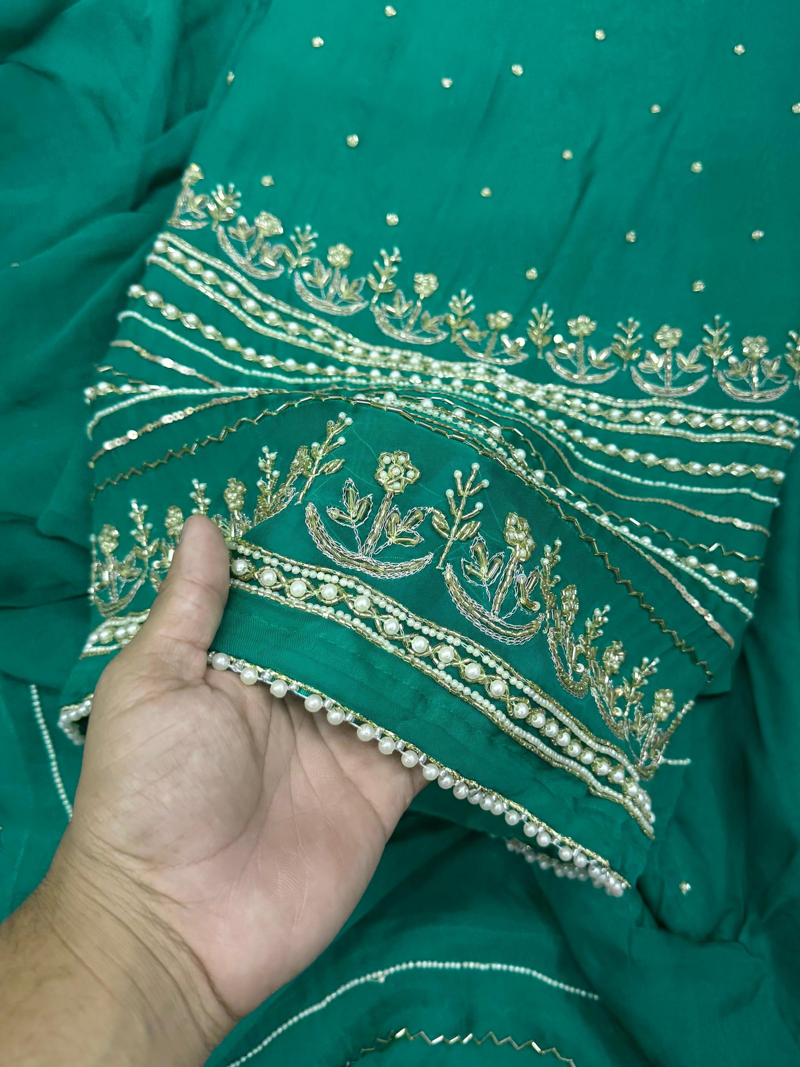 Organza Pearl Work Suit Dupatta (SD143-