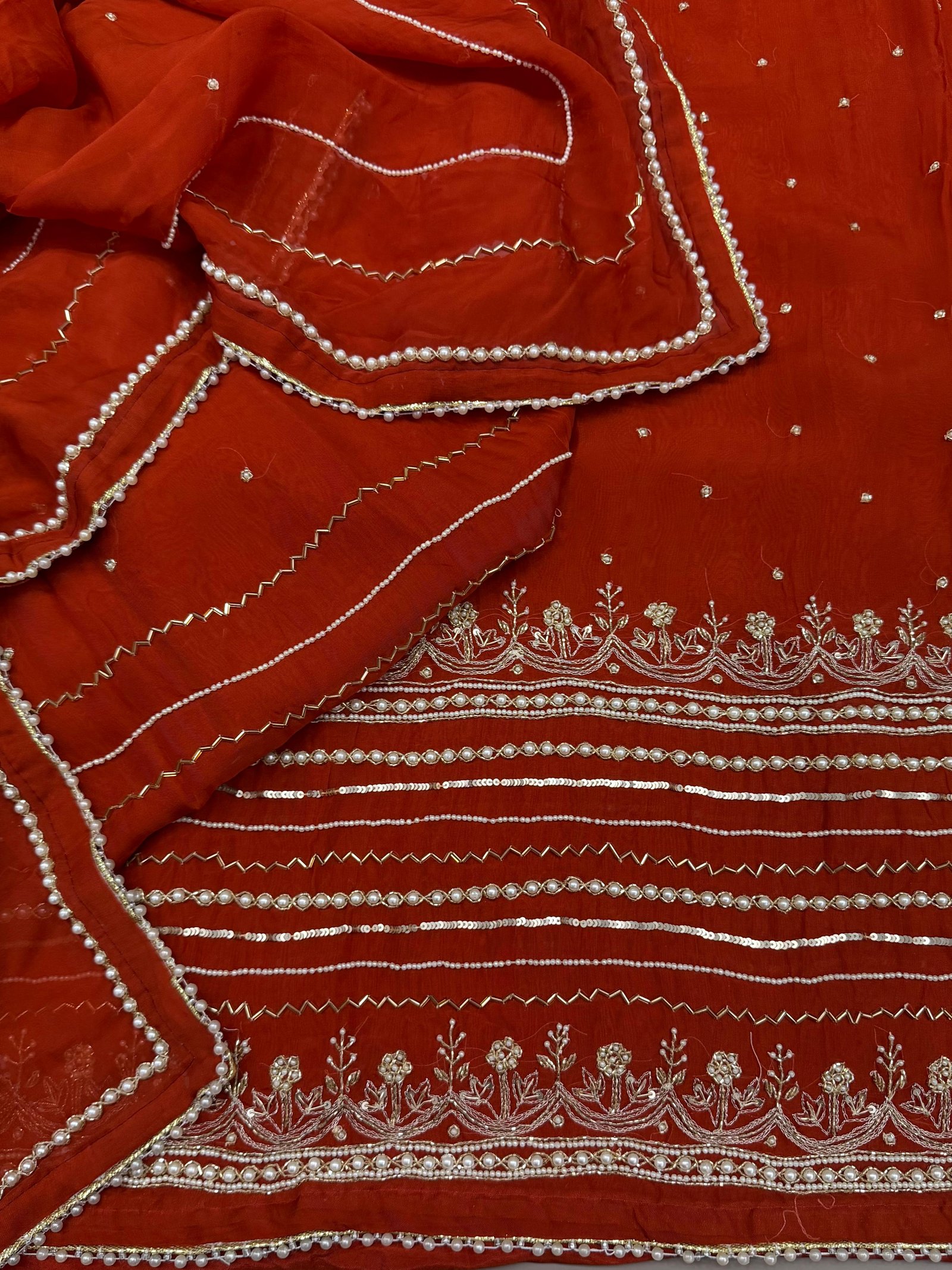 Organza Pearl Work Suit Dupatta (SD143-