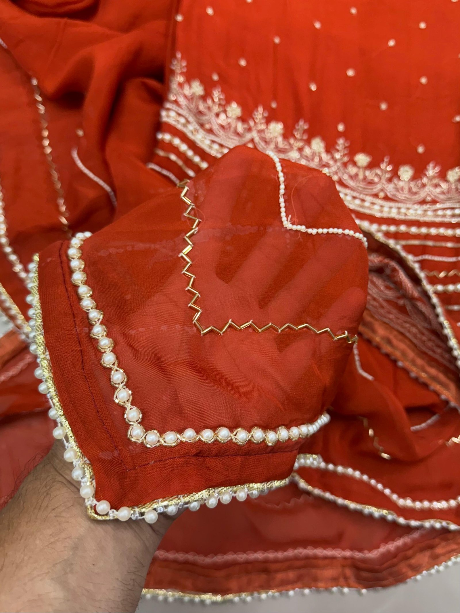 Organza Pearl Work Suit Dupatta (SD143-