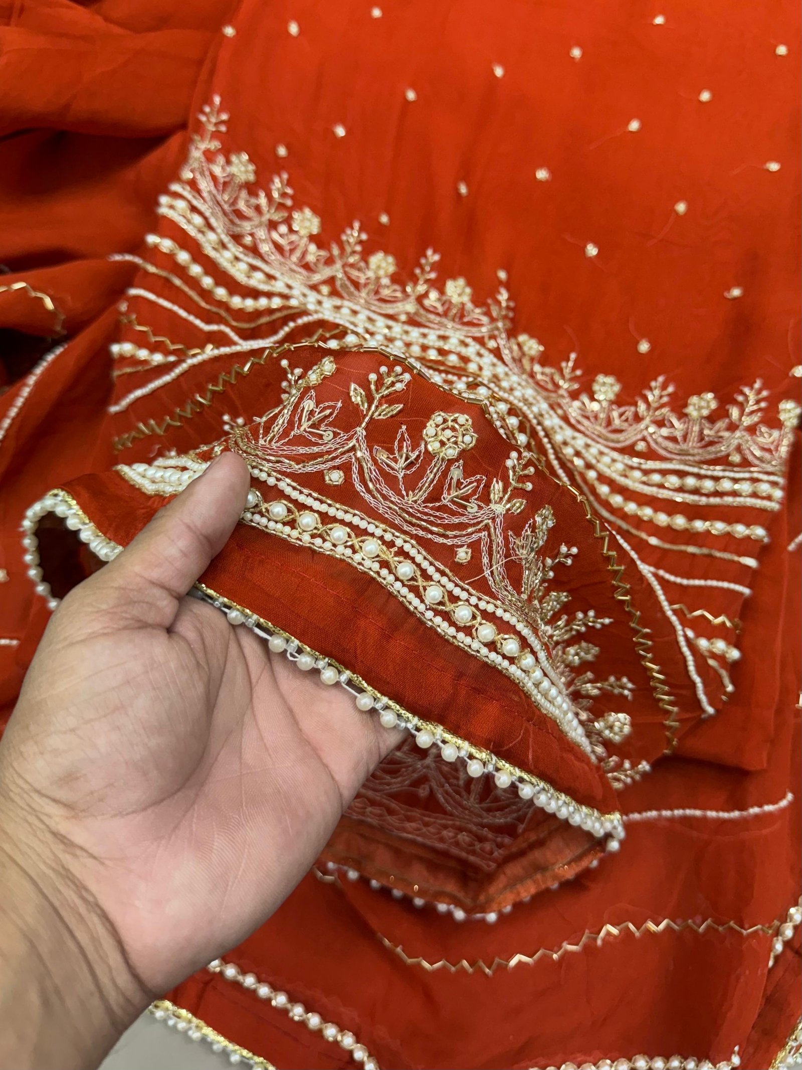 Organza Pearl Work Suit Dupatta (SD143-