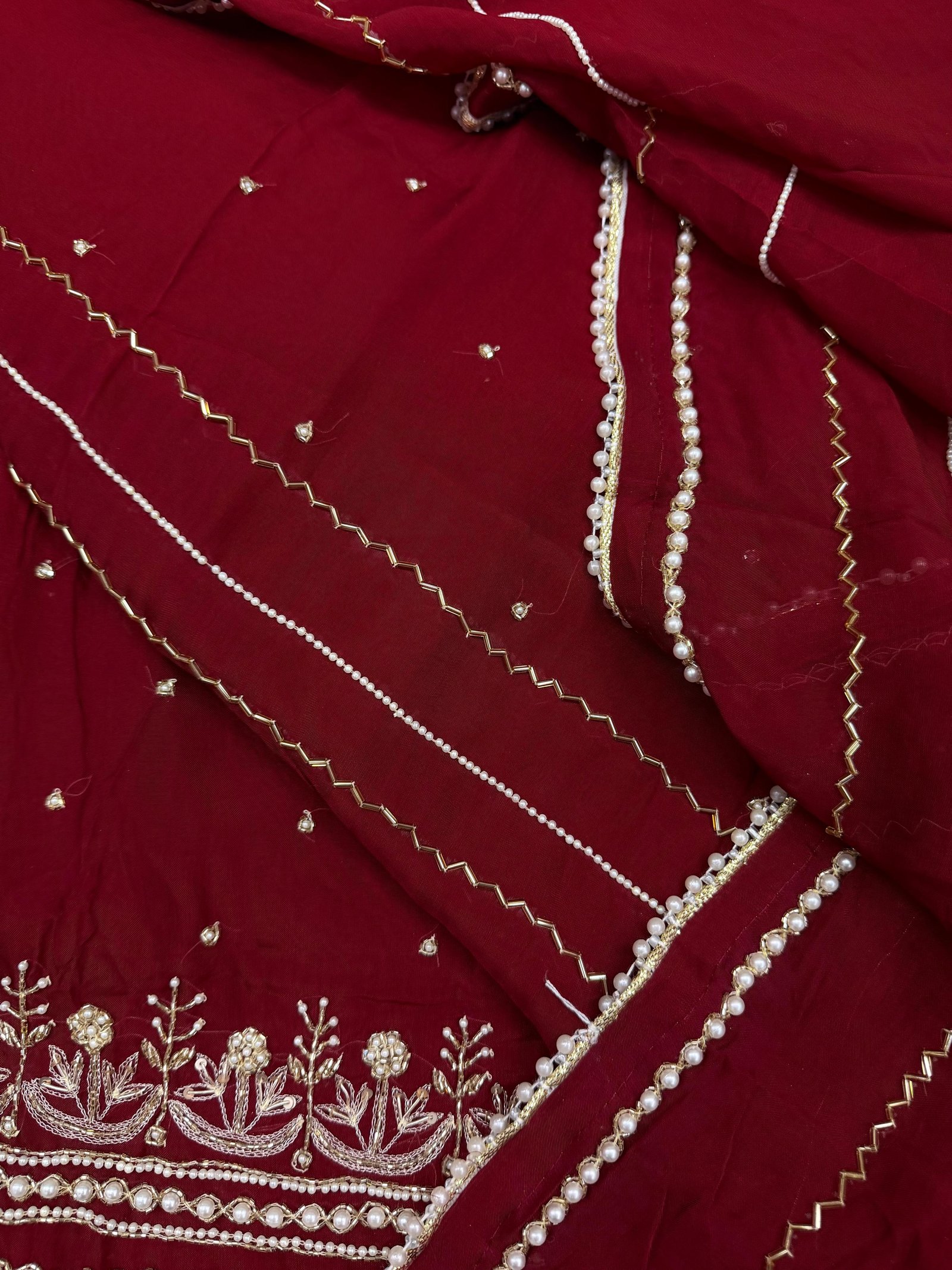 Organza Pearl Work Suit Dupatta (SD143-