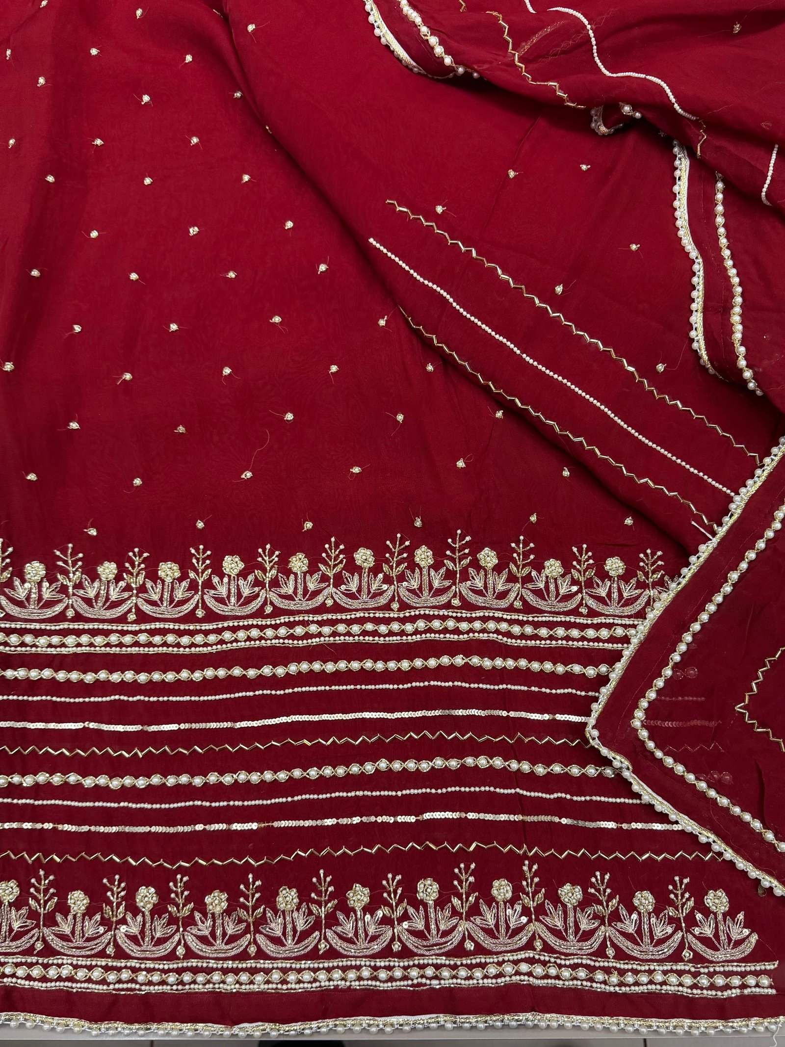 Organza Pearl Work Suit Dupatta (SD143-