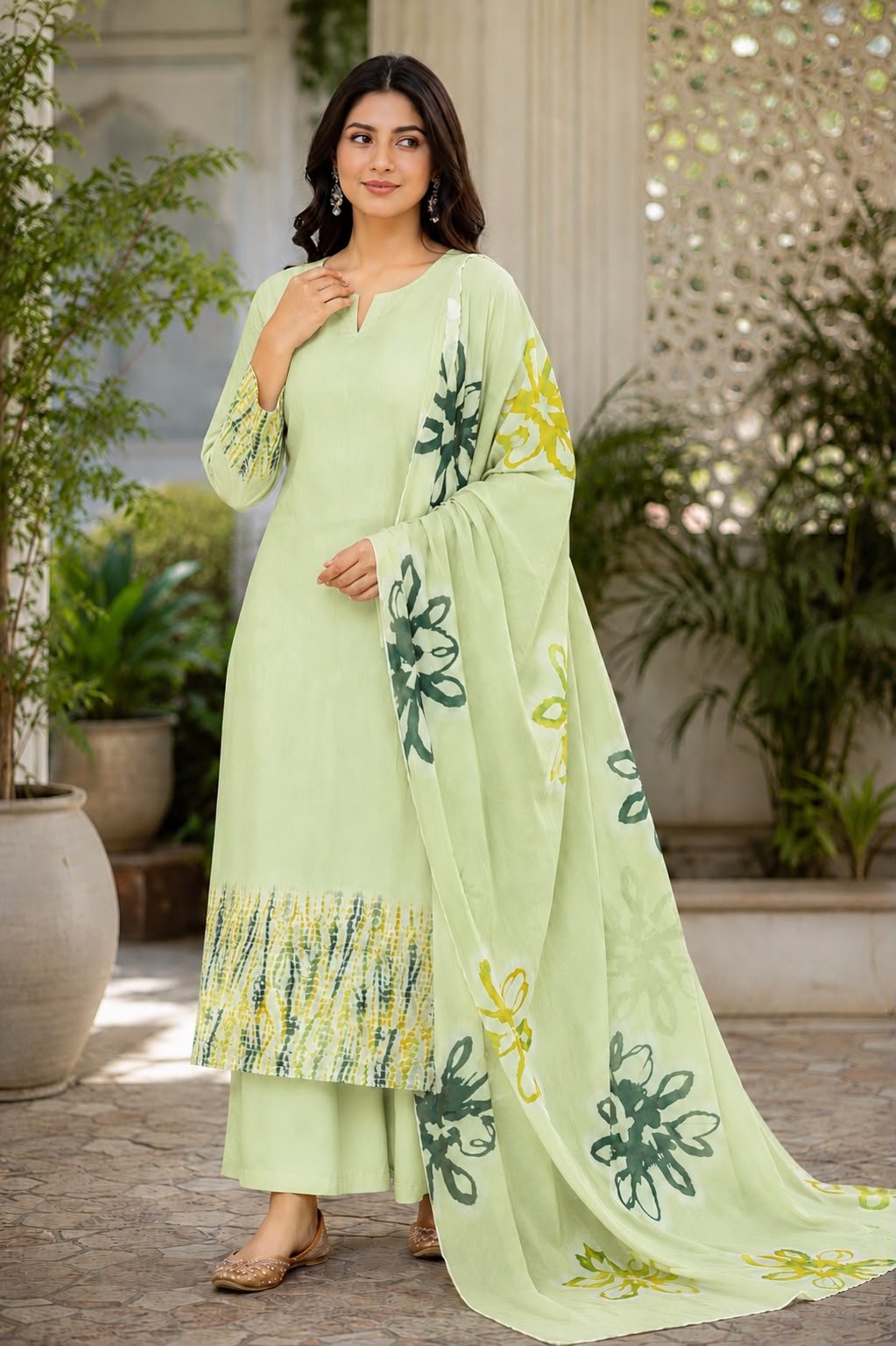 Glass Organza Tie Dye Suit Dupatta